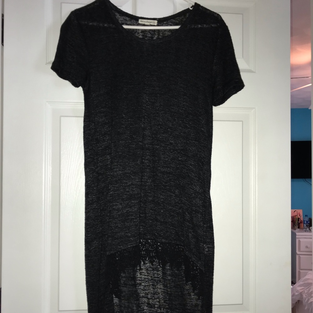 Long trendy black shirt